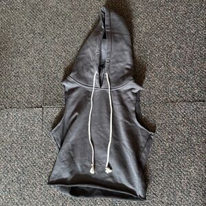 Fashion Nova Gray Hoodie with Cream Drawstrings